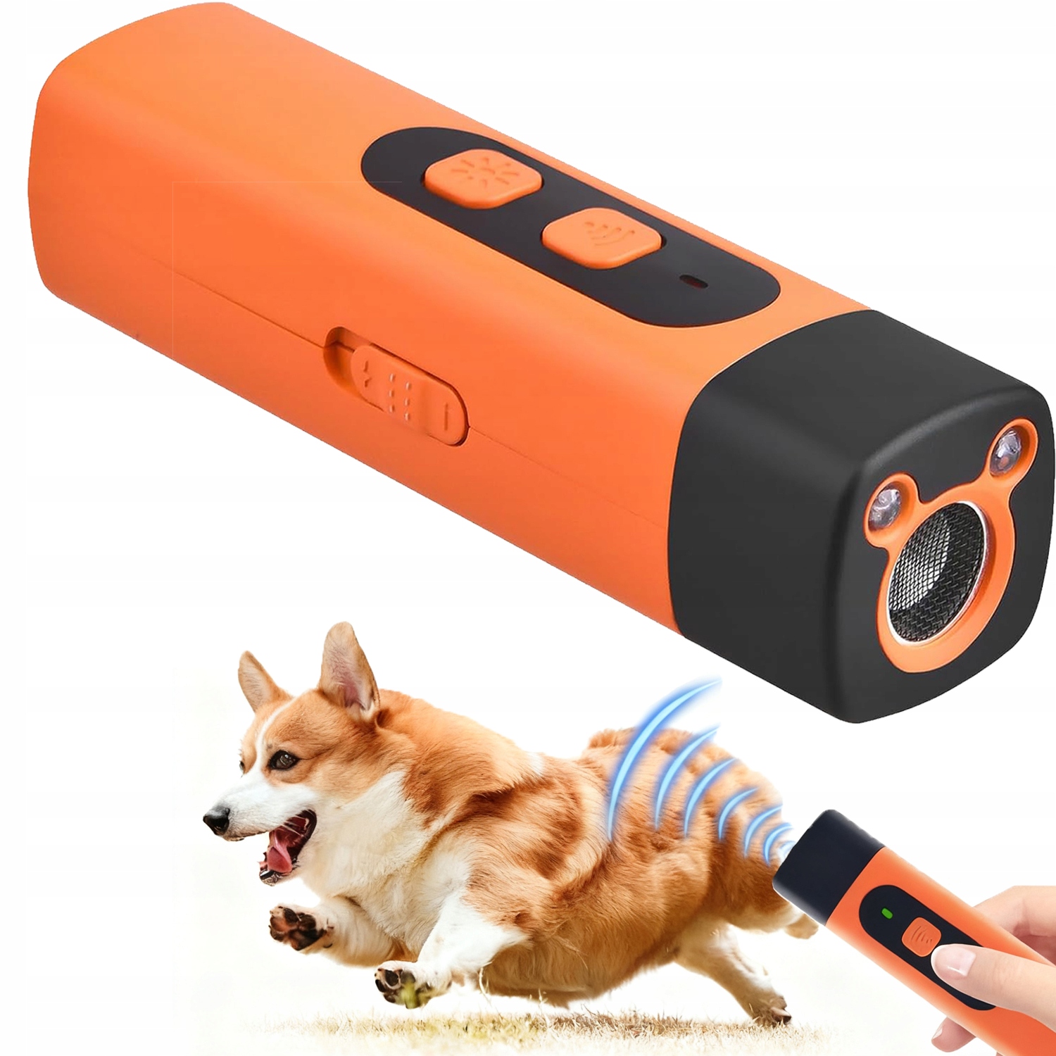 Levně Ultrazvukový Odpuzovač Psů 2 x Led Protištěkač