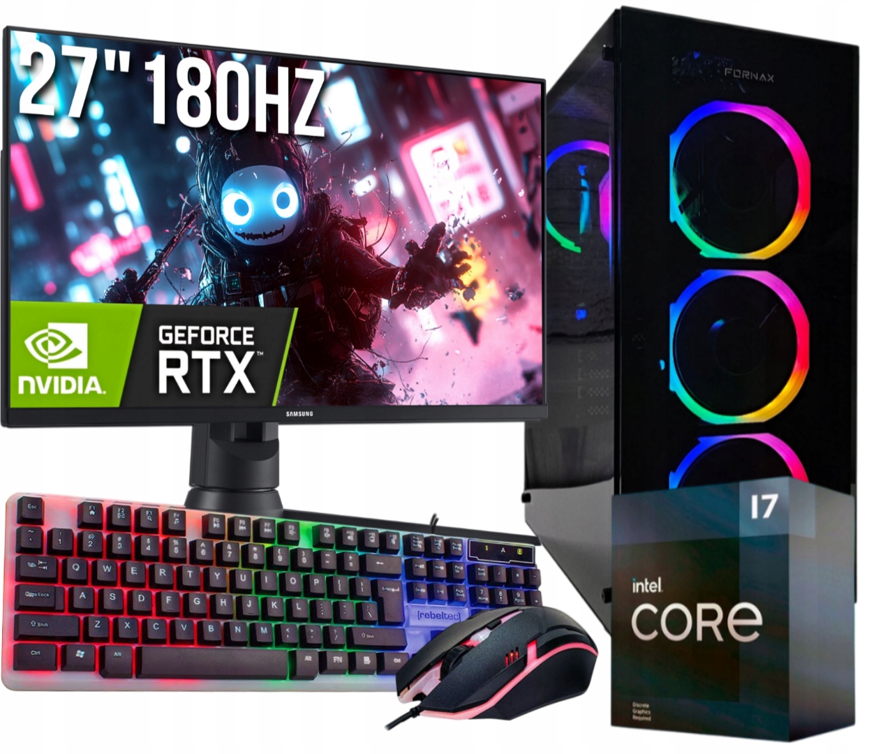 Herní Set I7 32GB Rtx 5070 12GB +mon 27" 180Hz Win 11
