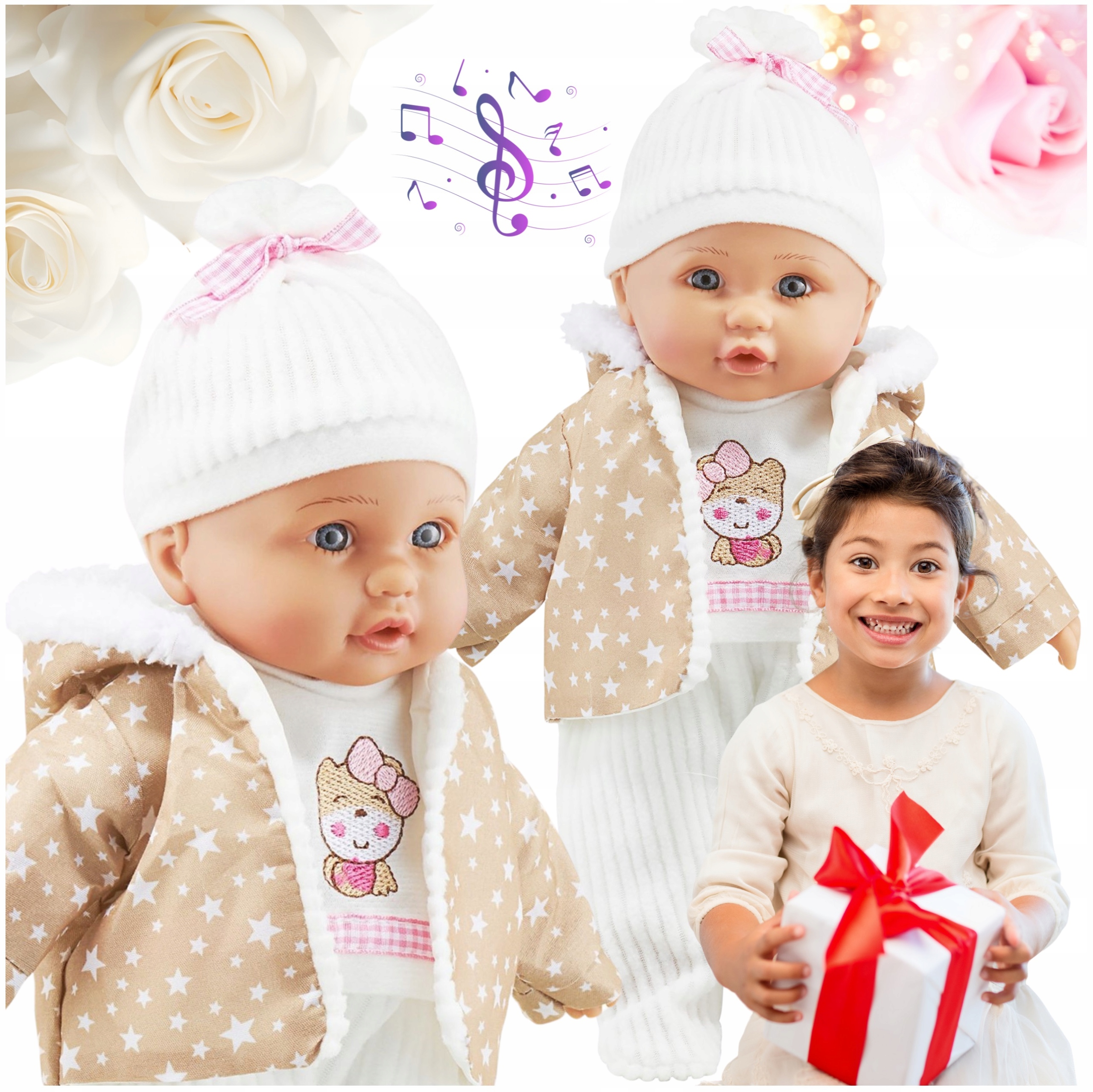 Lalka BOBAS interaktywna Śpiewa Mówi po Polsku Opowiada Śmieje się Niemowlę