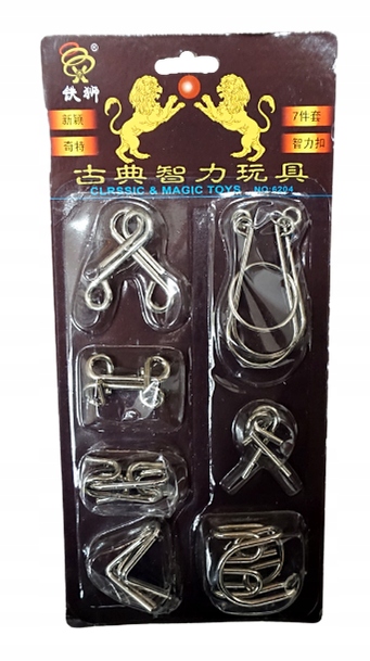 

Puzzle Metalowe Łamigłówka 3D Zagadka Logiczna 7w1
