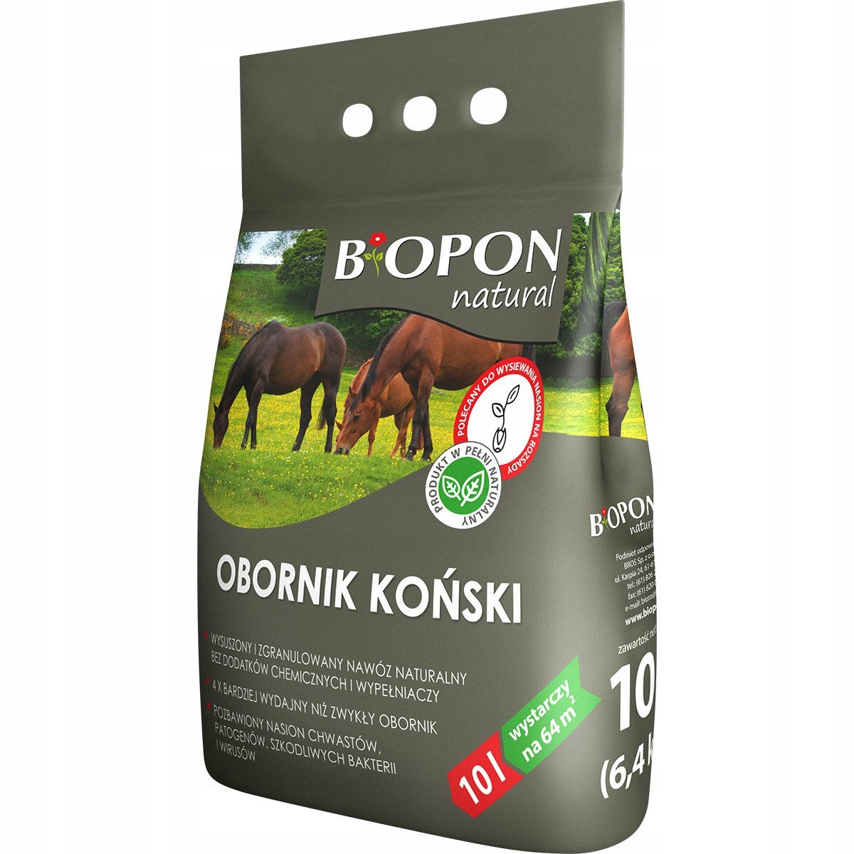 Granulovaný koňský hnůj Biopon přírodní 10 l