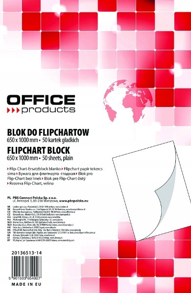 

Blok do flipcharta 58x81cm 50 kartek gładki