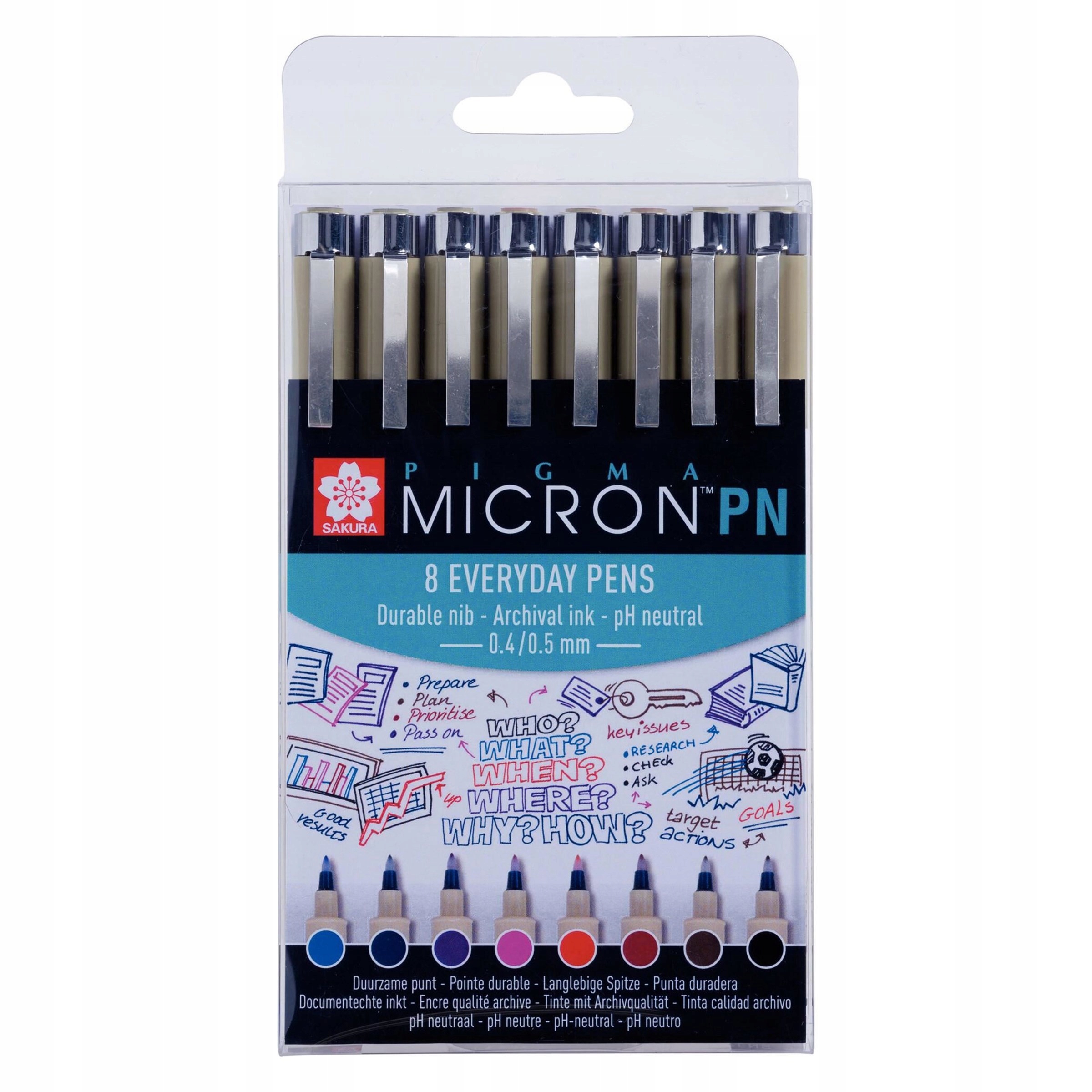 Sada tenkopisů Pigma Micron Pn Sakura -8 ks