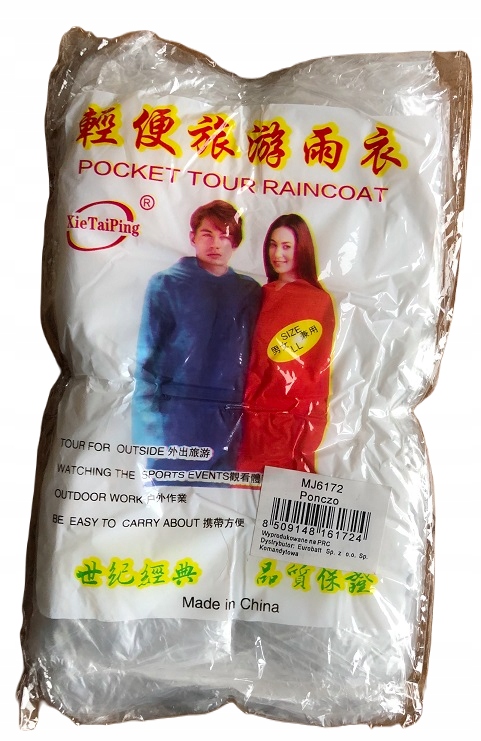 

Peleryna przeciwdeszczowa poncho transparentna