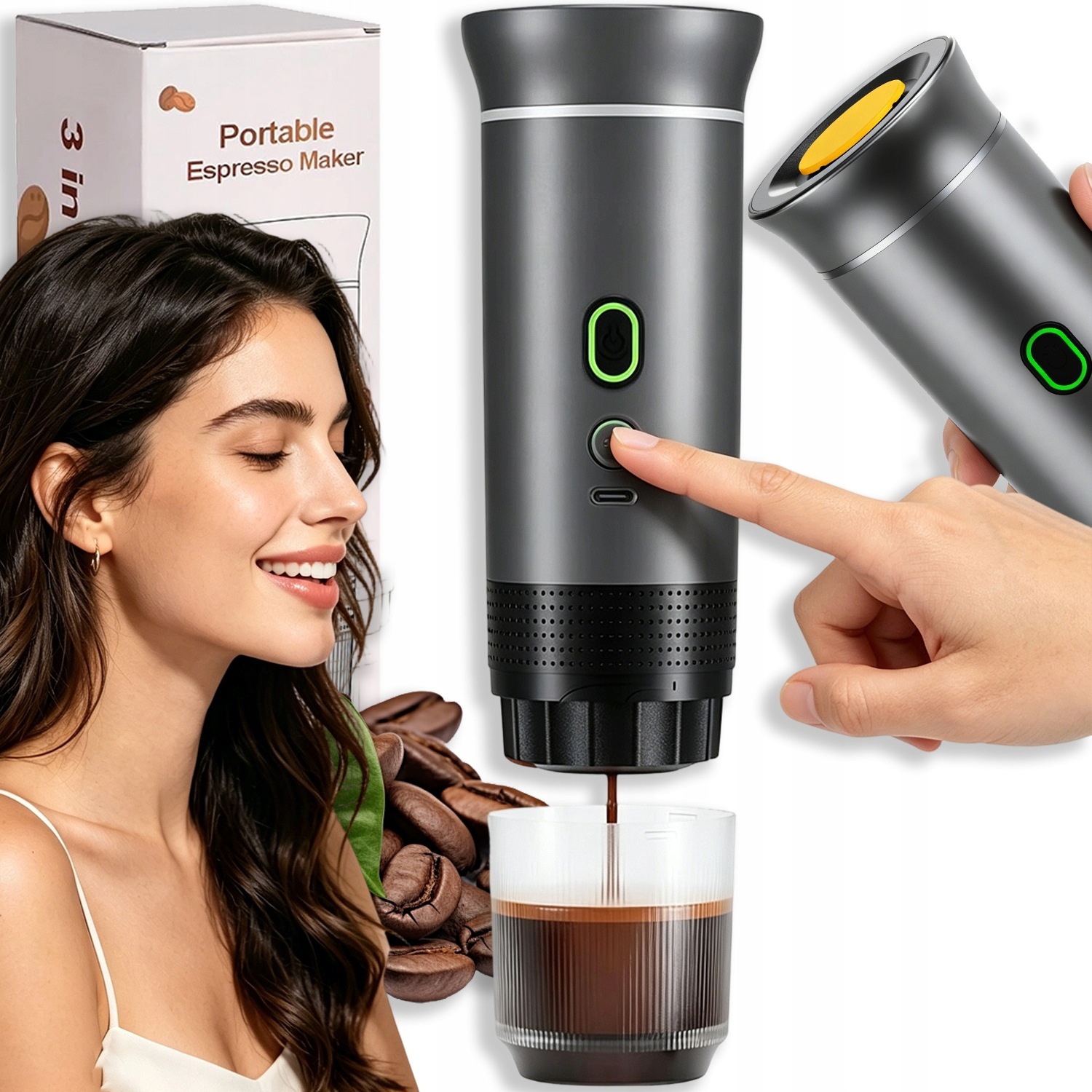 Automatický Espresso Kávovar Přenosný Kávovar 20 Barů