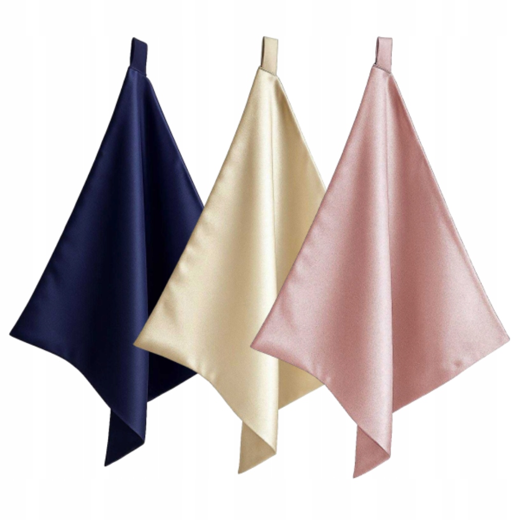 Sada hedvábných ručníků na obličej 100% Hedvábí Dvouvrstvá Meravil 3ks