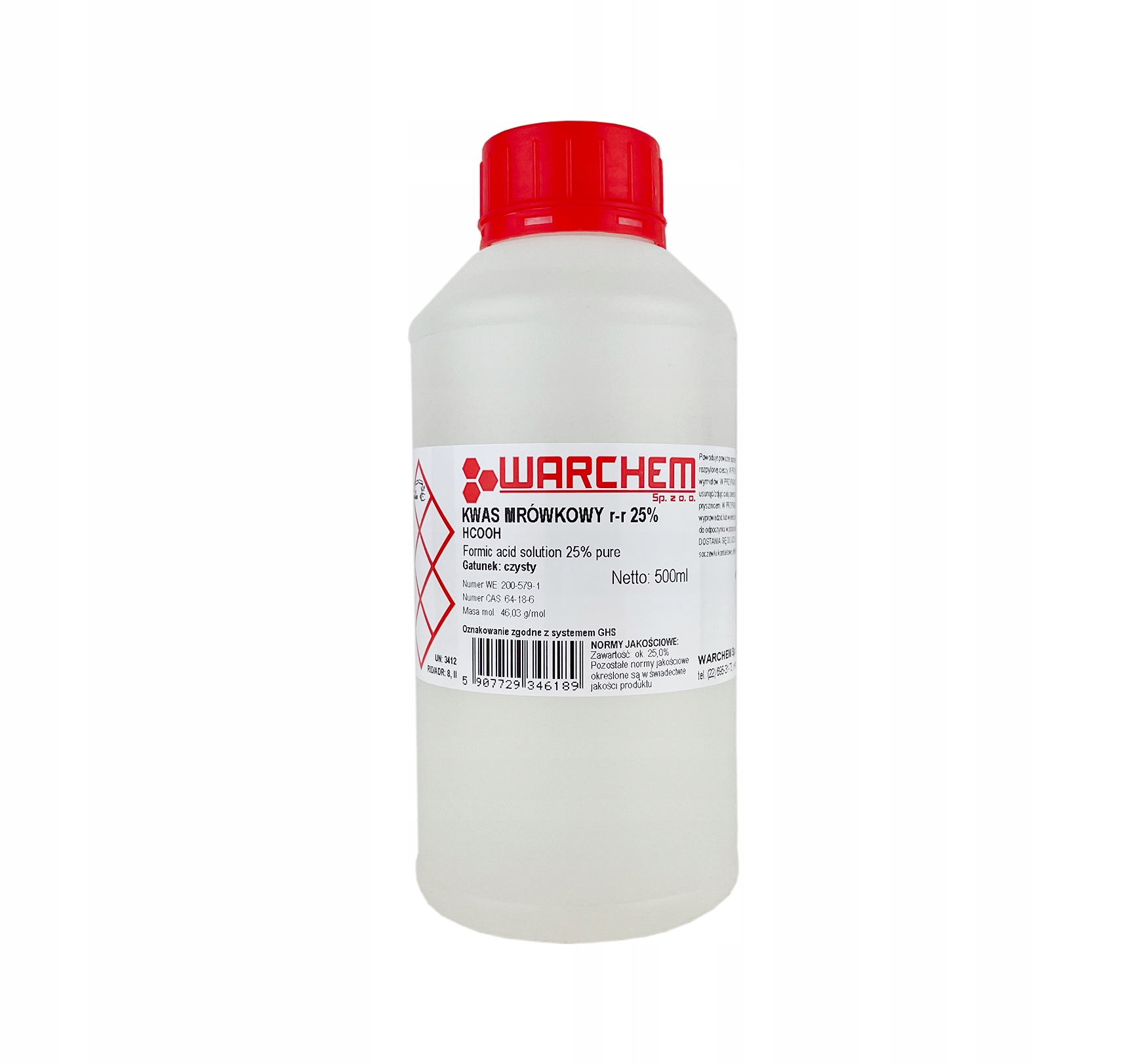 

Kwas Mrówkowy 25% czysty 500ml