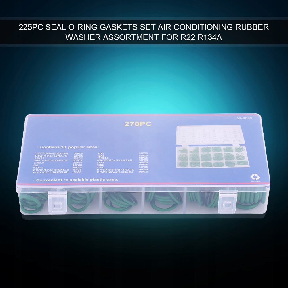 ORINGI ZESTAW ORINGÓW KLIMATYZACJI ZIELONY Stan opakowania oryginalne