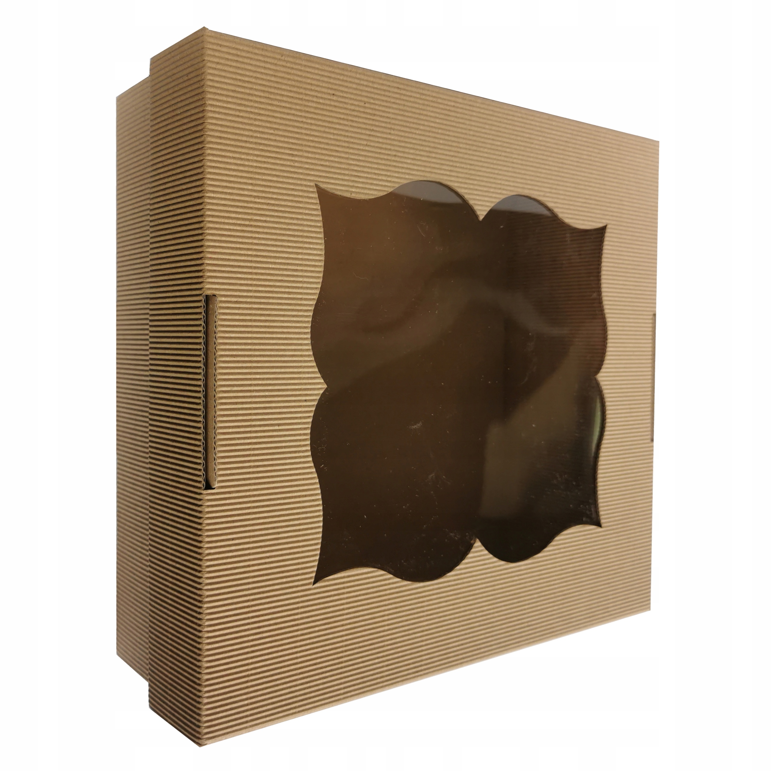 

Eko 23x23cm pudełko z tektury falistej z okienkiem