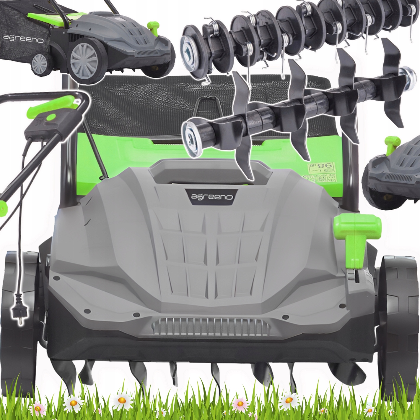 Elektrický Provzdušňovač Areator Vertikutátor 3V1 pro provzdušňování trávníku 2500W AG001