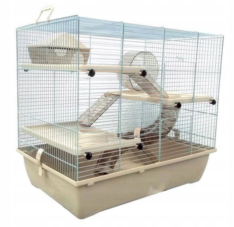 Klatka dla gryzoni Inter-zoo Pinky 3 zinc beżowa 500x330x455