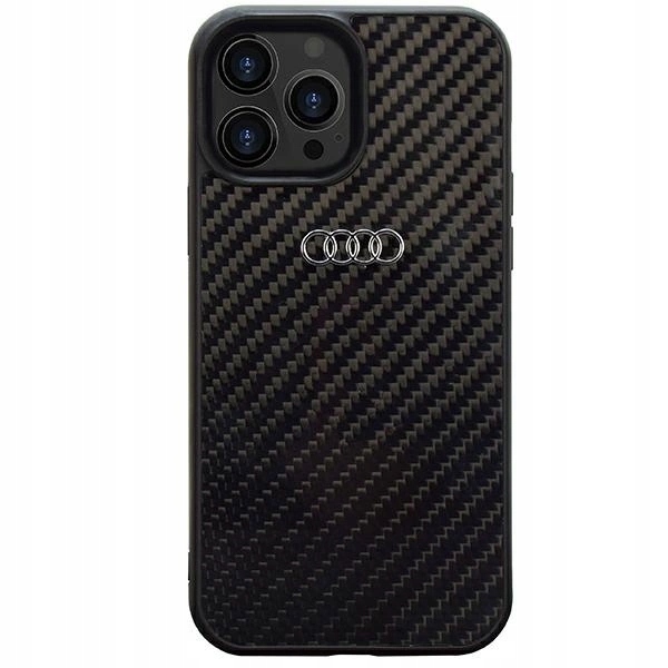 Pouzdro Audi Carbon Fiber pro iPhone 14 Pro černé