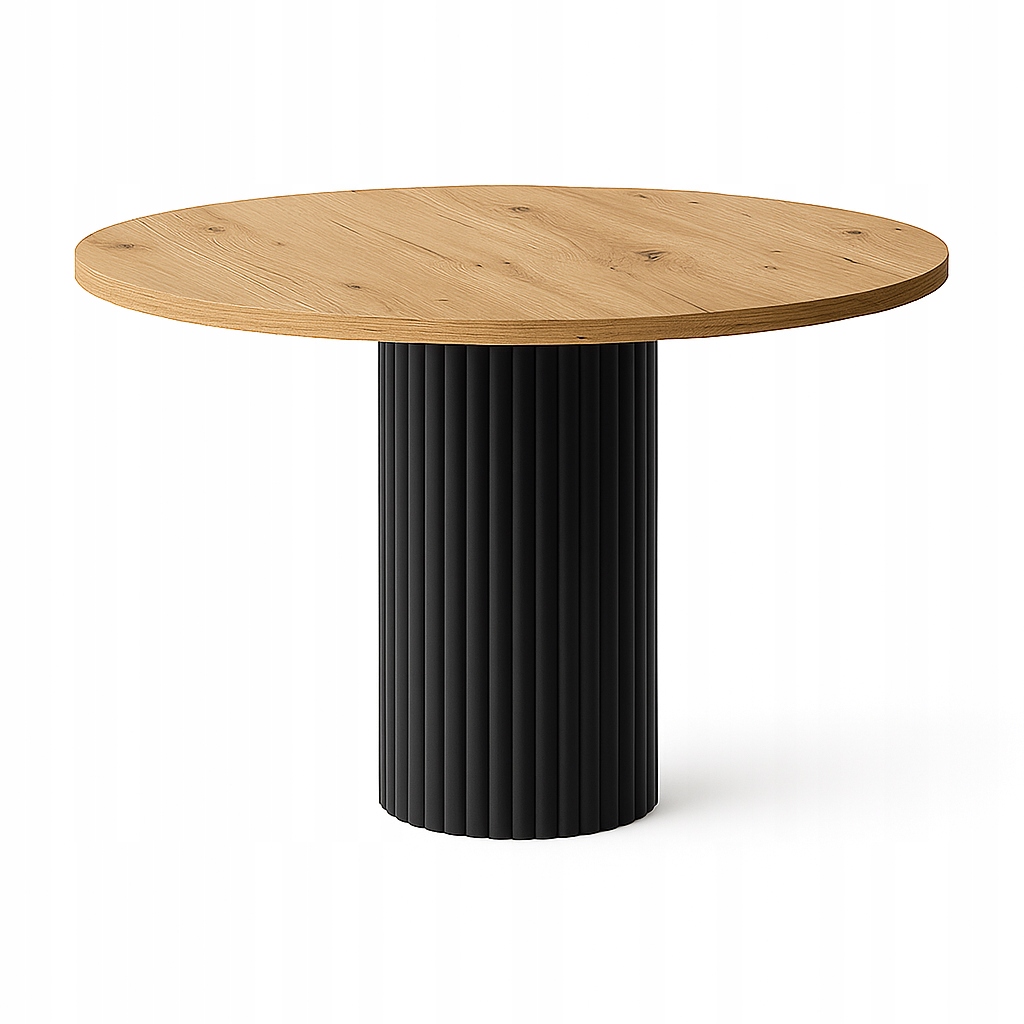 Kulatý stůl na kovových nohách, stůl Dub Artisan 110 cm, stůl do kanceláře