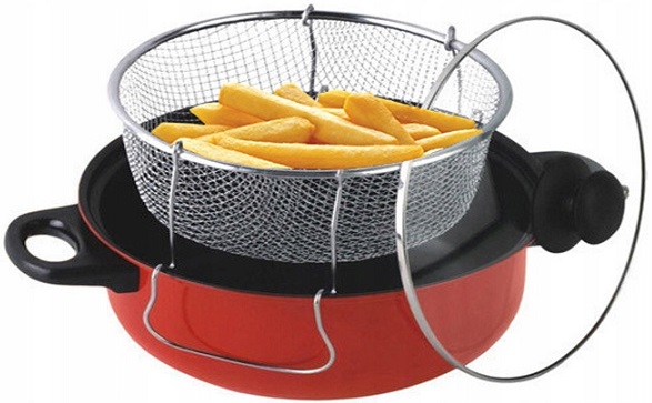 

Garnek Do Frytek Makaronu Frytkownica 24cm Sitko