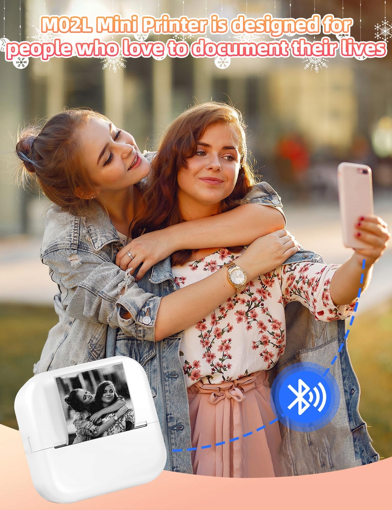 MEMOKING Mini Drukarka Bluetooth Do Telefonu Drukarka Termiczna Zdjęć — miniatura 8