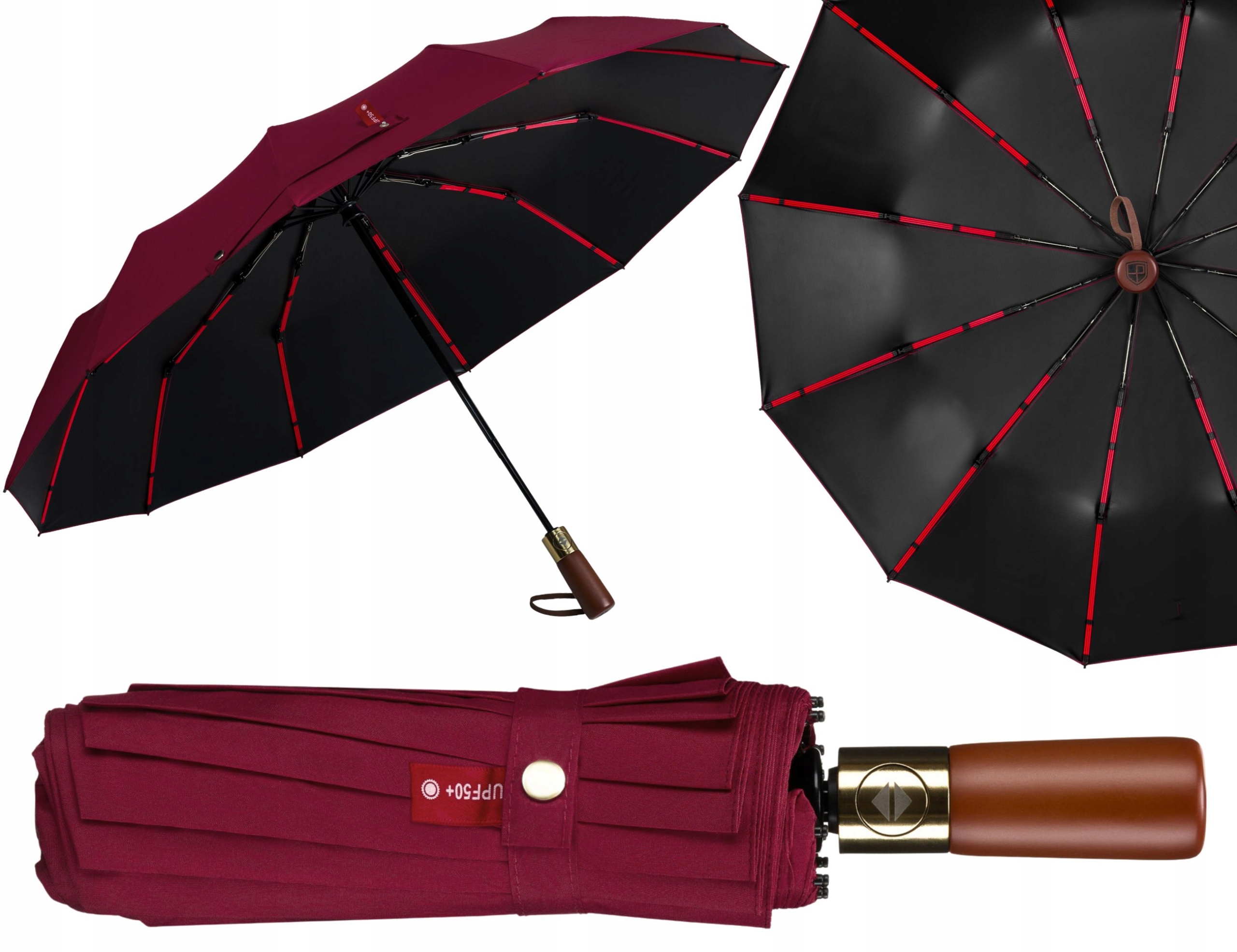 Parasolka Peterson automatyczna składana duży parasol pokrowiec