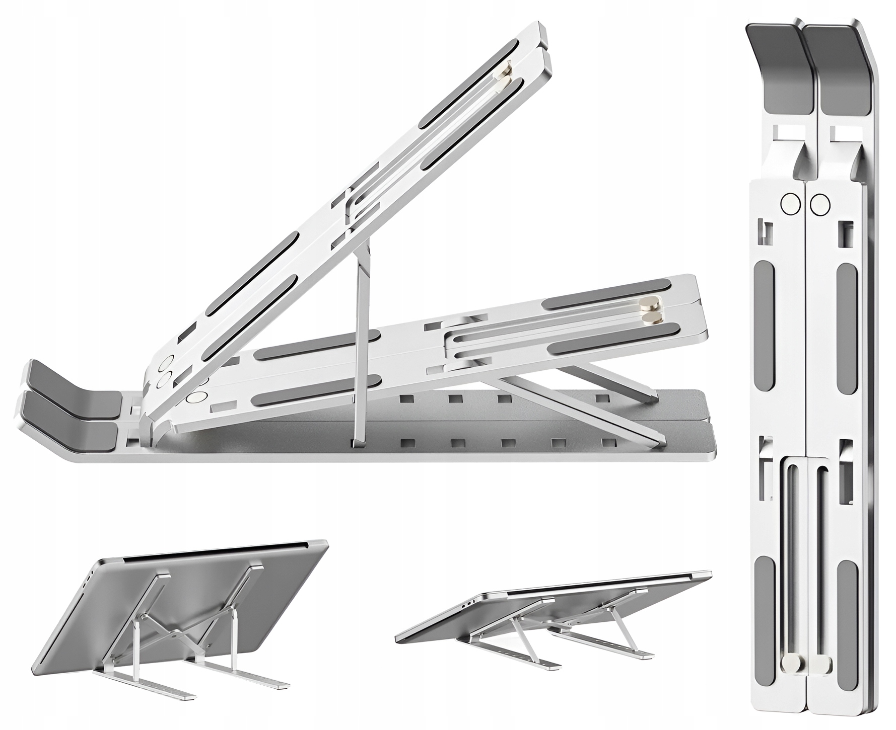 ALUMINIOWA REGULOWANA SKŁADANA PODSTAWKA POD LAPTOPA TABLET STOJAK 10-15.6