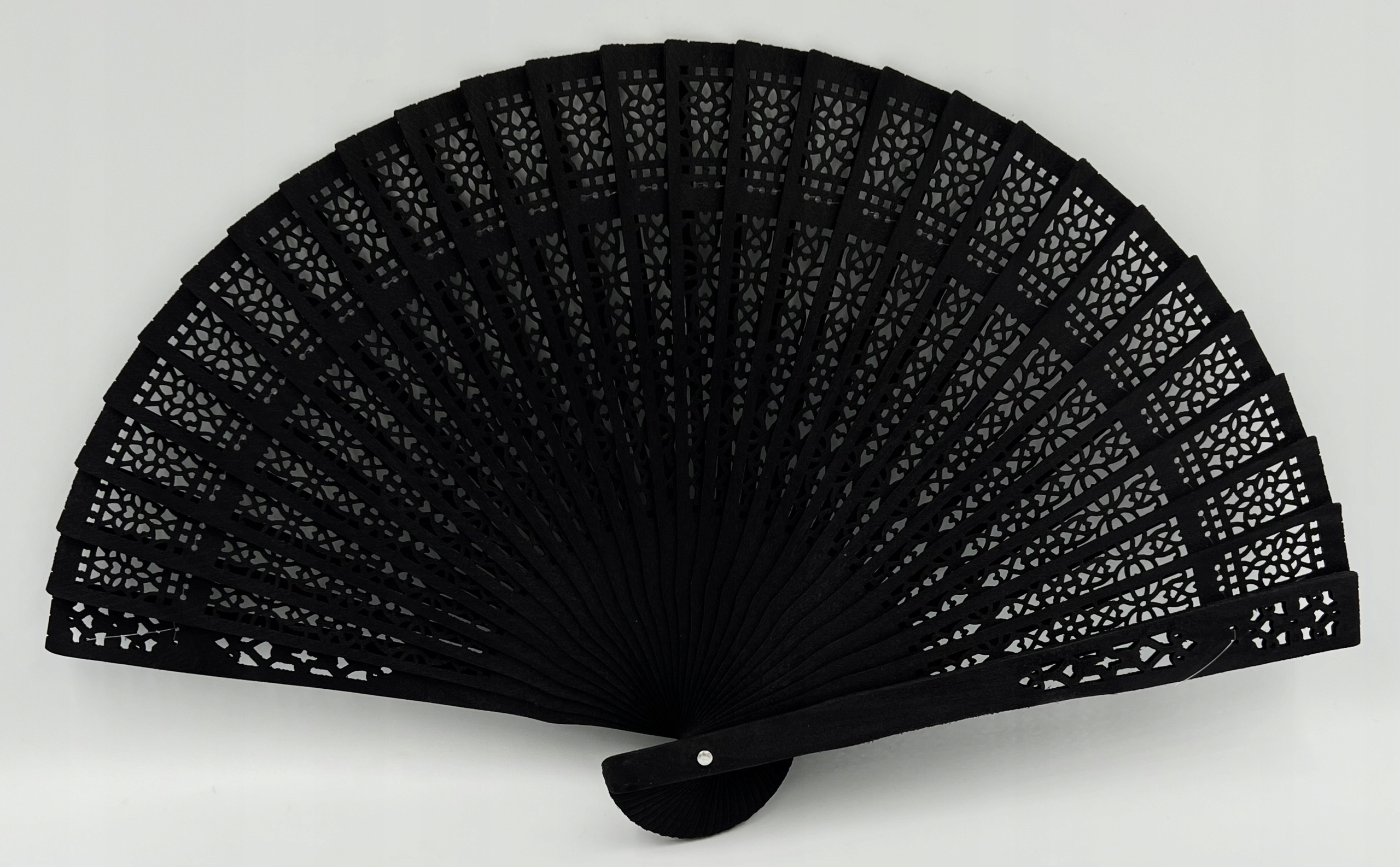 Drewniany wachlarz na upalne dni, lekki, Czarny EAN (GTIN) 6935636399881