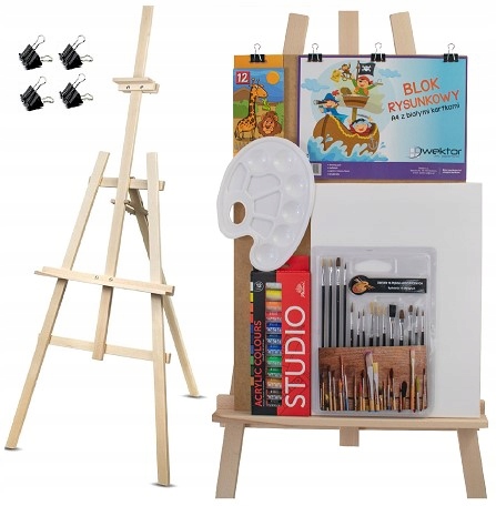 Velká malířská sada barev Štětce Stojan