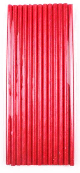 Słomki RURKI papierowe czerwone 25 szt panieński metaliczne sylwester Stan opakowania oryginalne