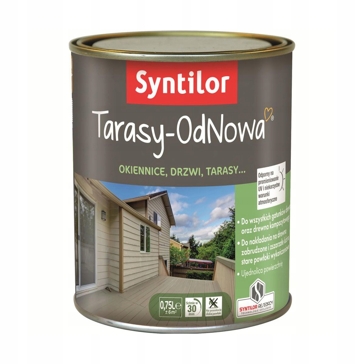 Syntilor Farba Akrylowa do drewna Jasny Szary 0,75L