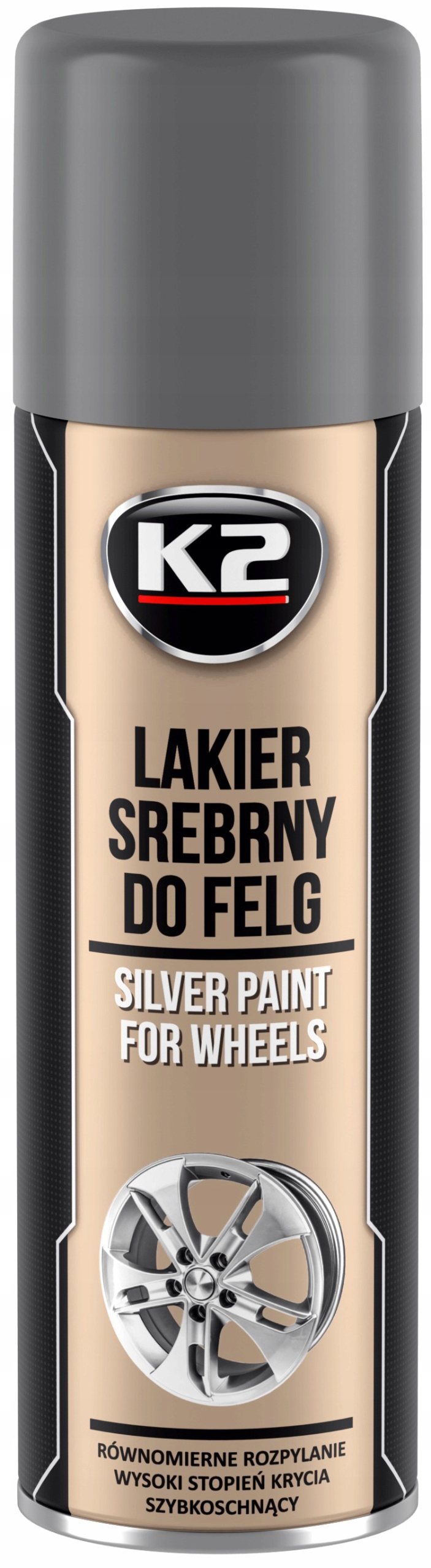 

K2 Lakier Do Felg Samochodowych Srebrny 500ml