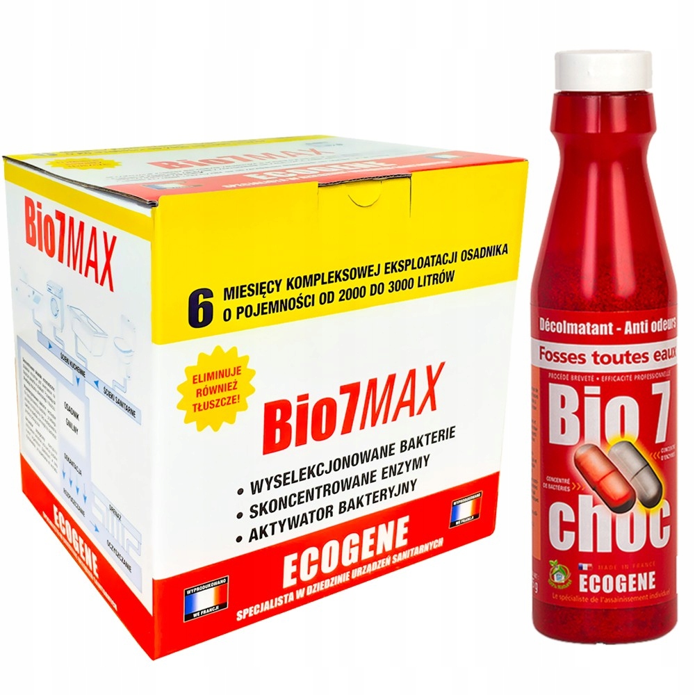 Bio7 Max Bakterie Tłuszcz w oczyszczalni +choc Max