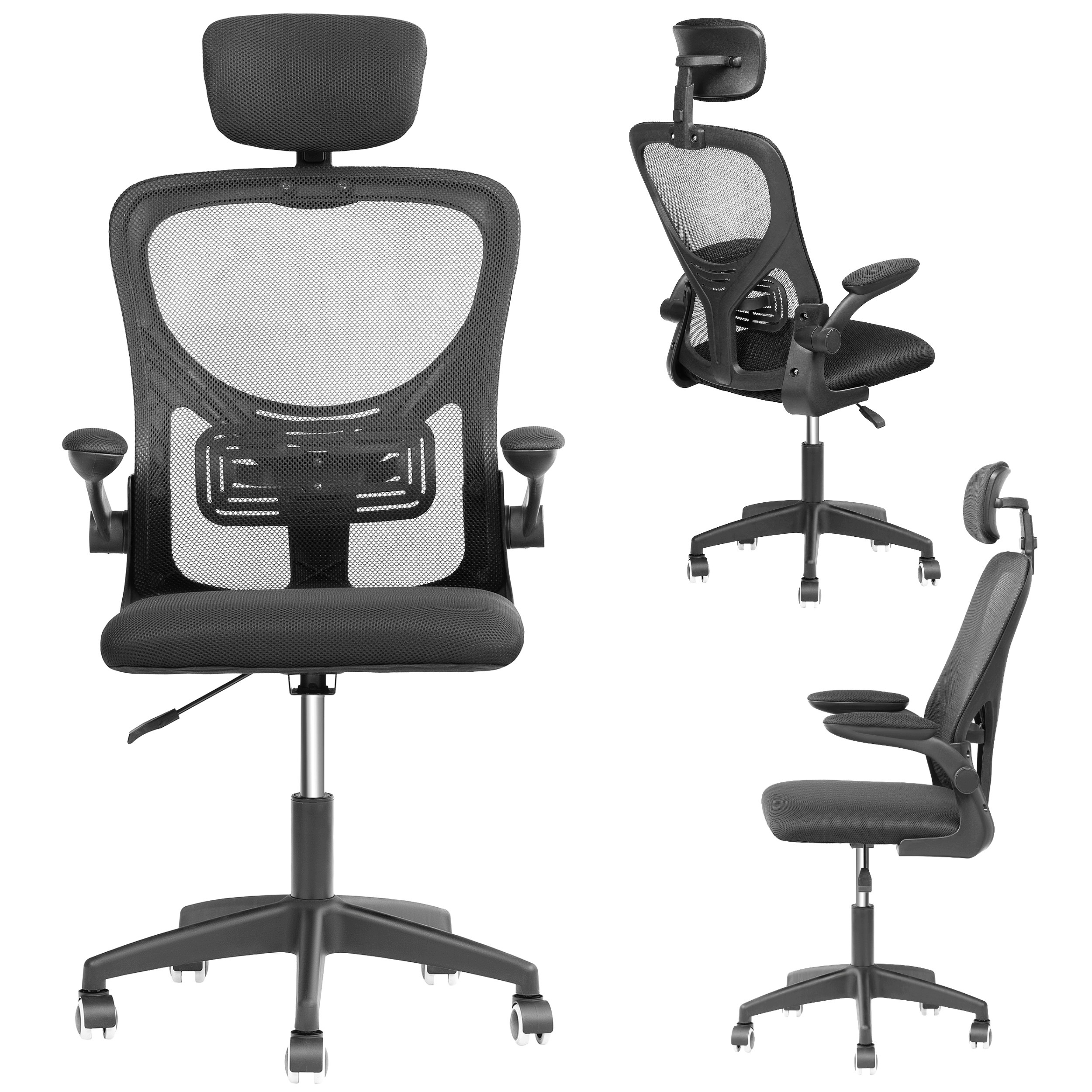 Force One Kancelářská židle X-office Nastavitelná otočná židle Černá