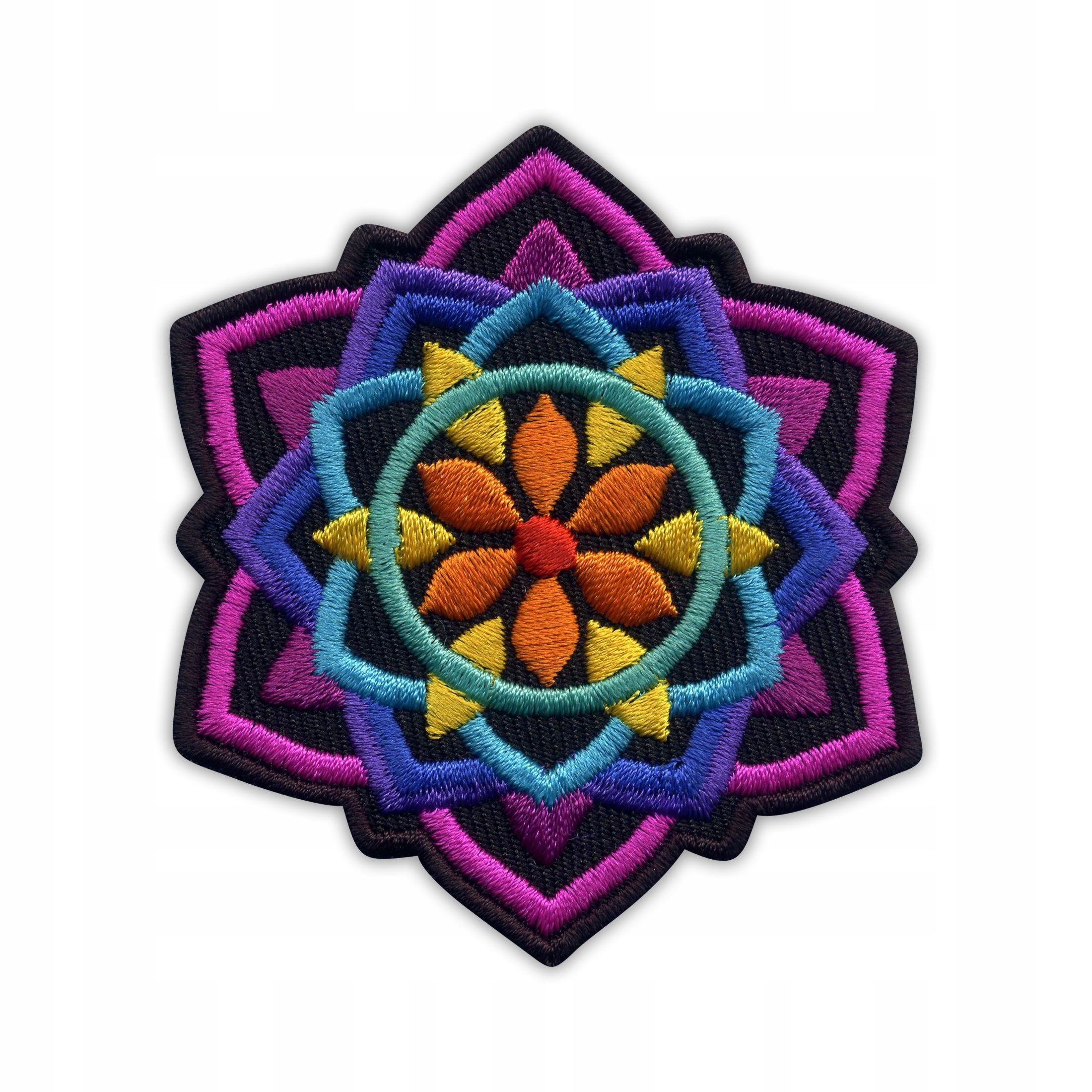 

Naszywka Mandala - czarna, mała 7 cm, kwiat Haft