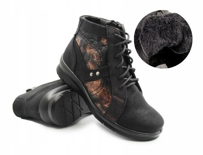 Zateplené boty kotníkové boty pro ženy na podzim a zimu Wojtyłko 7ZB26033 39