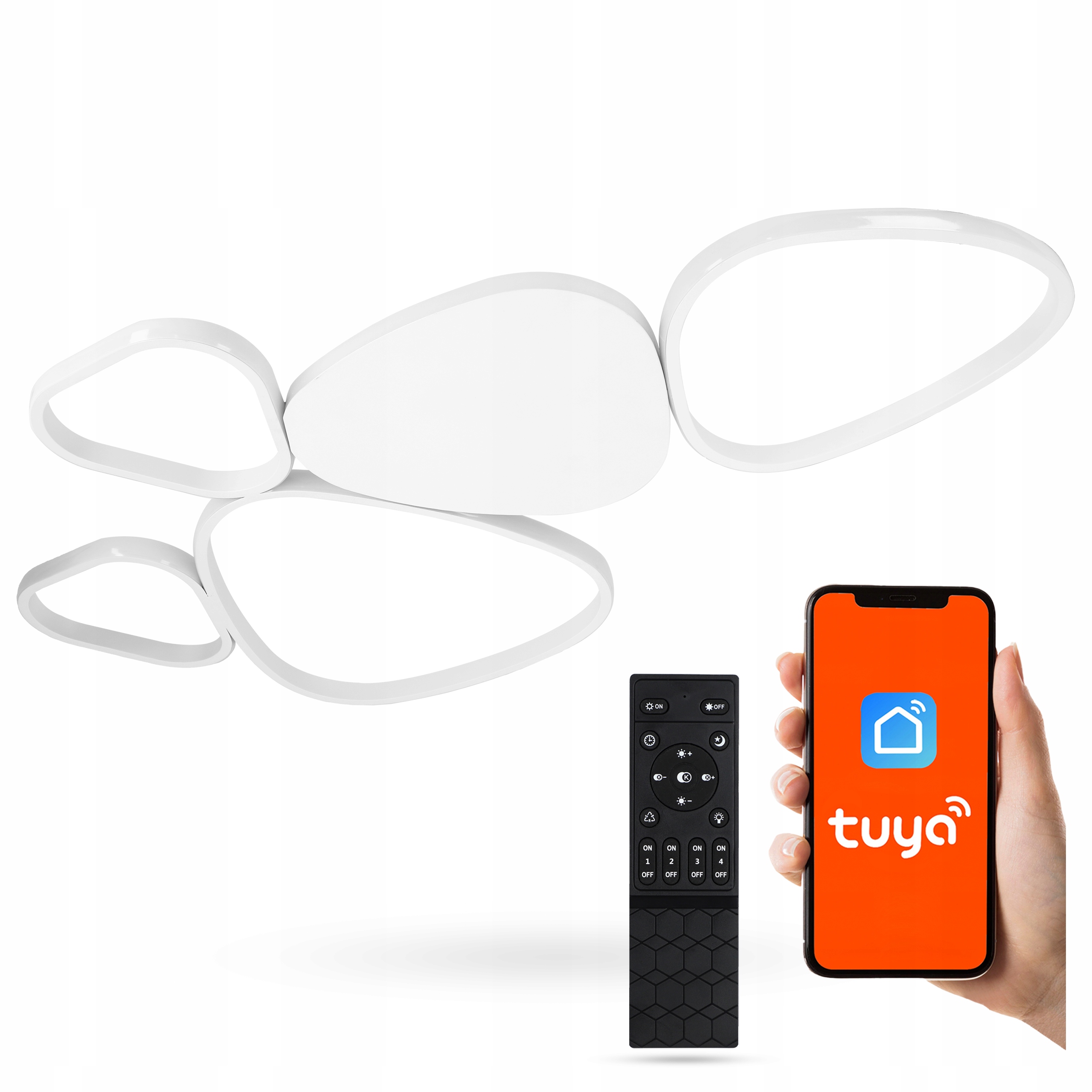 Lampa Sufitowa Led Plafon Natynkowy Tuya Aplikacja Na Telefon Pilot 136W