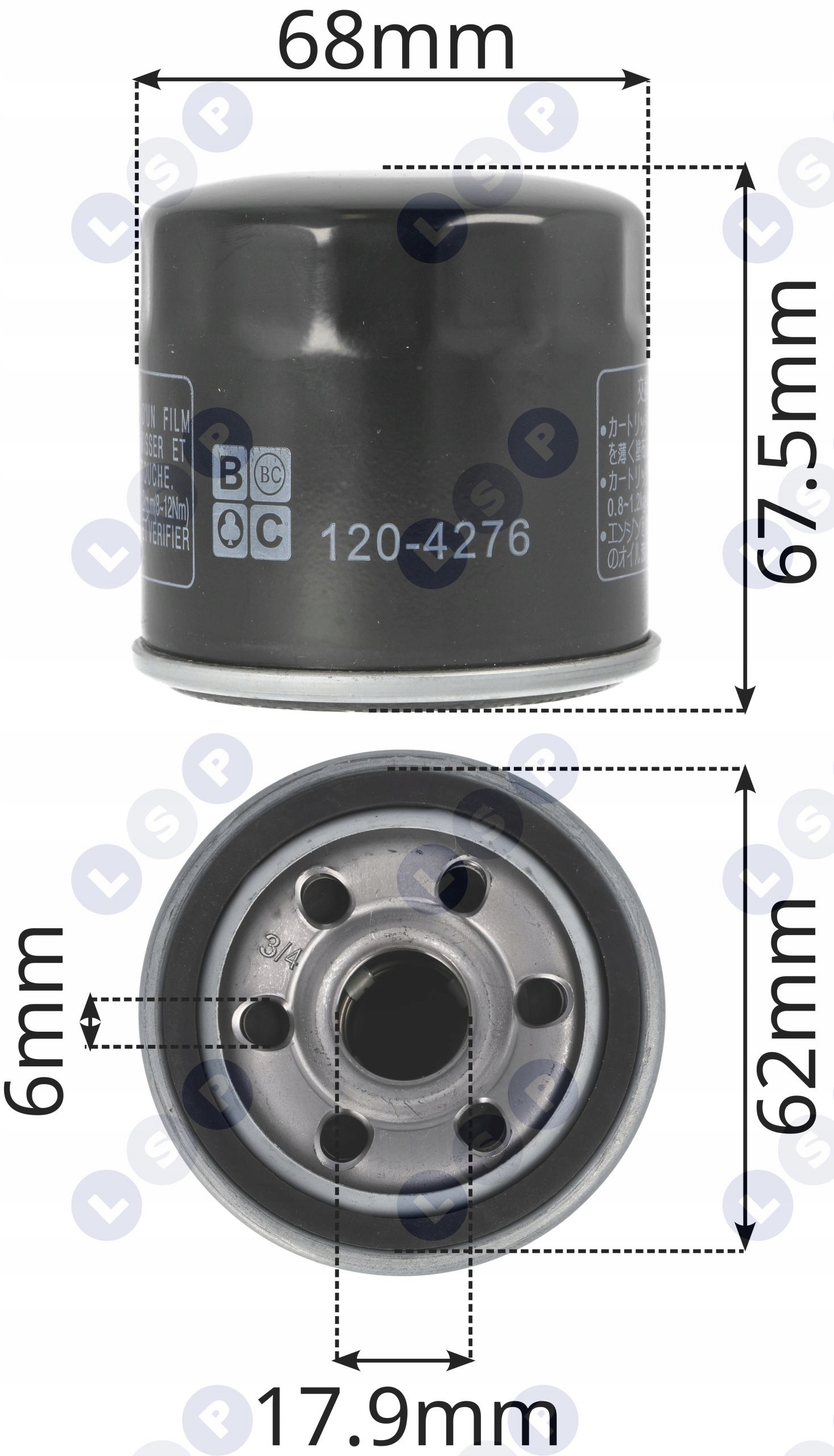 FILTR OLEJU LONCIN STIGA ESTATE SILNIKI 1P88F 1P92F 2P77F 2P80F 2P82 KRÓTKI Typ filtr