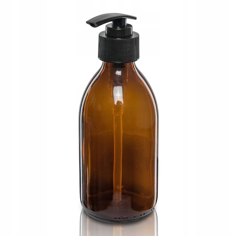 

Butelka szklana brązowa 250ml z pompką czarną
