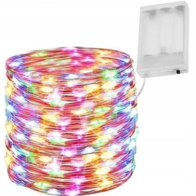 

Lampki 100 Led drucik multicolor na baterie