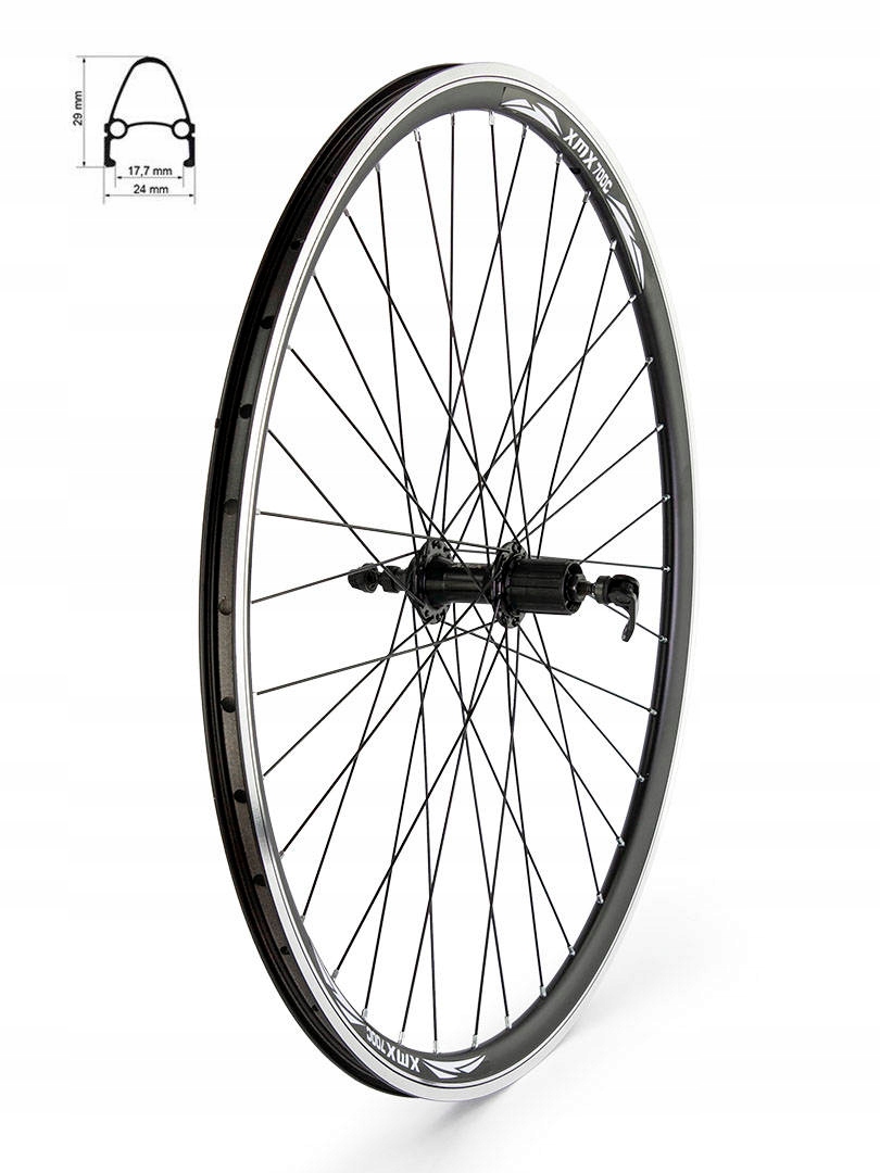 KOŁO 28 ALU TYŁ KASETA 8-9 ŁOŻYSKO MASZYNOWE