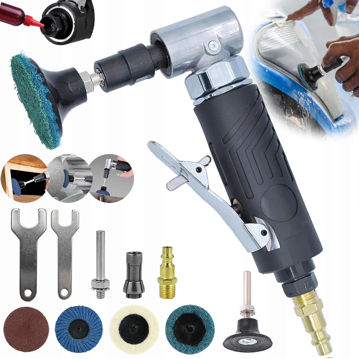 Pneumatická Bruska Sada Pneumatických Brusek Úhlová Bruska