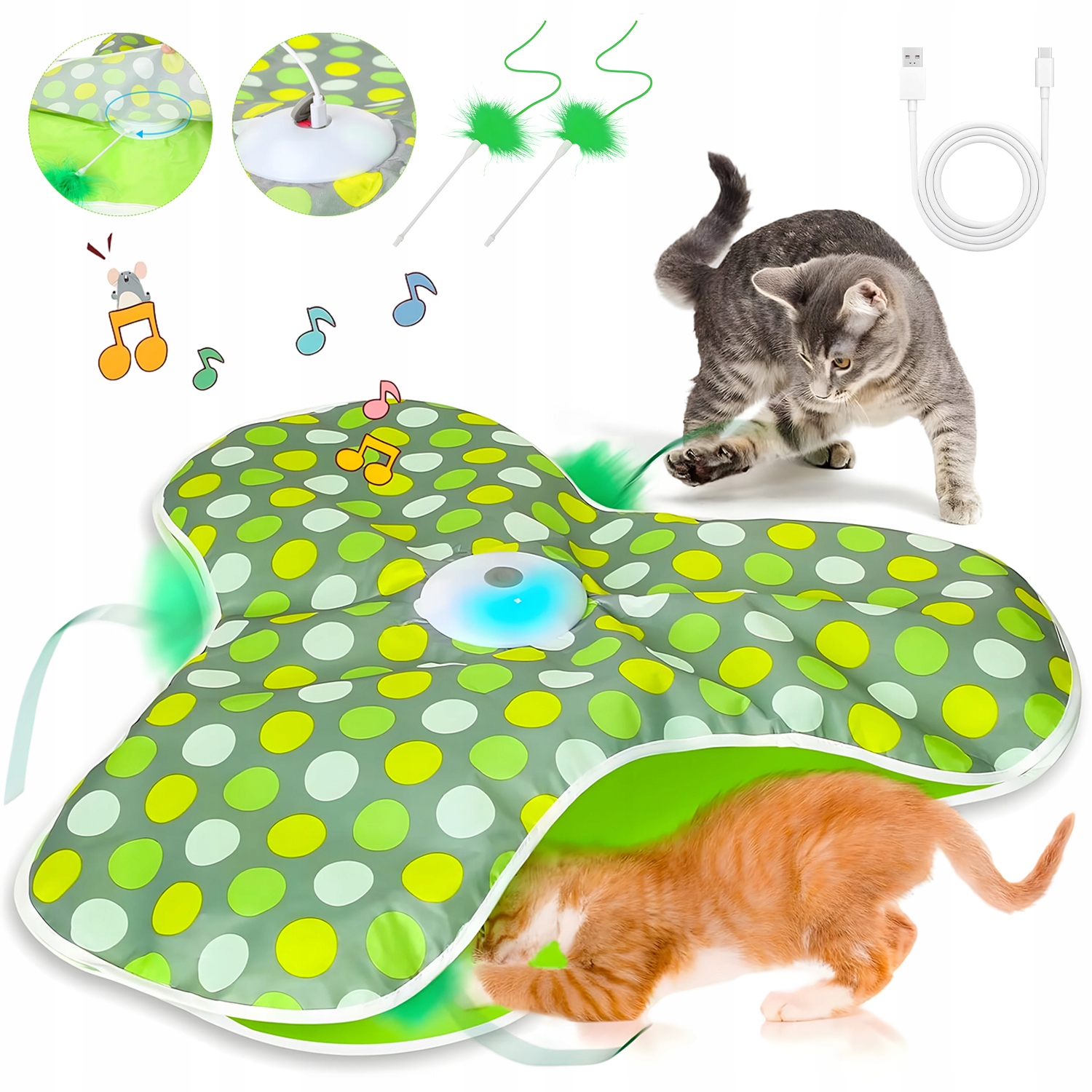 Levně Interaktivní Hračka Pro Kočky Inteligentní Senzory, Mnoho Režimů Provozu