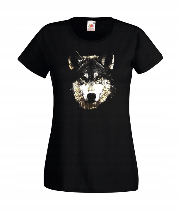 

XXL Koszulka Damska Wilk Szary Księżyc Wolf Wzory