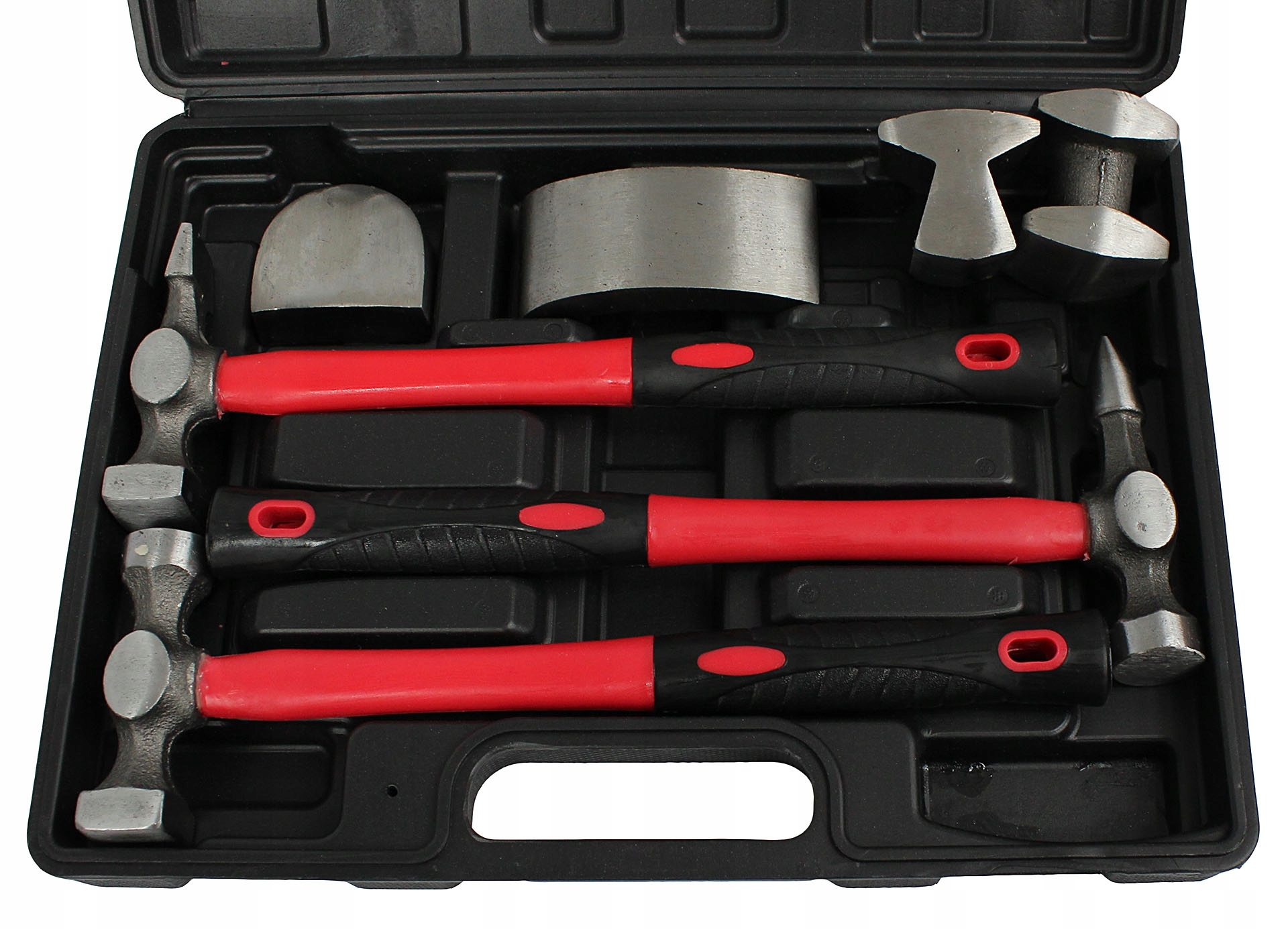 ZESTAW NARZEDZI BLACHARSKICH MLOTEK KOWADELKO 7 EL Weight with packaging 3 kg
