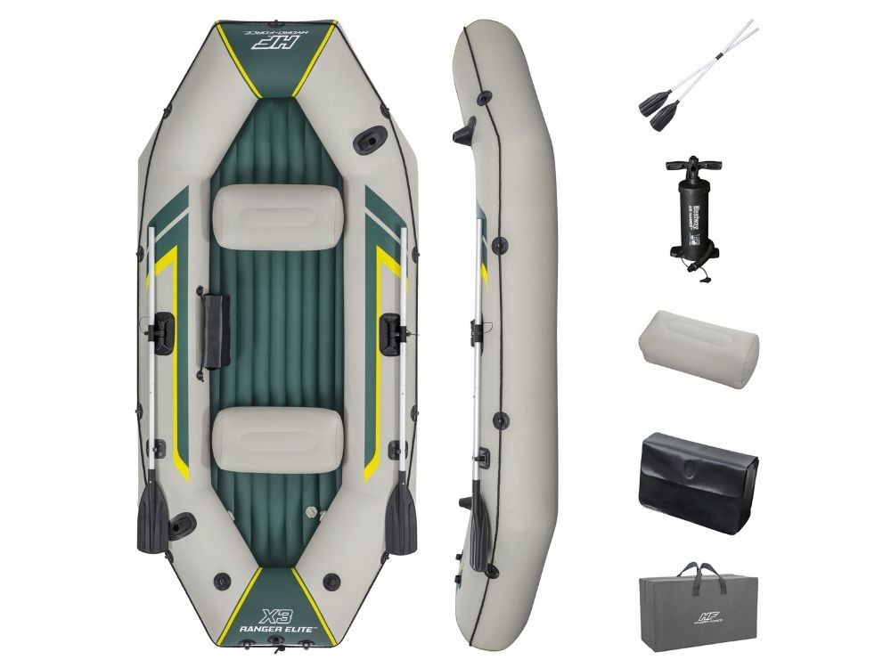 Ponton 3 osobowy Elite Bestway 65160 Pompka Wiosła Torba NOWY MODEL 2024 Marka Bestway