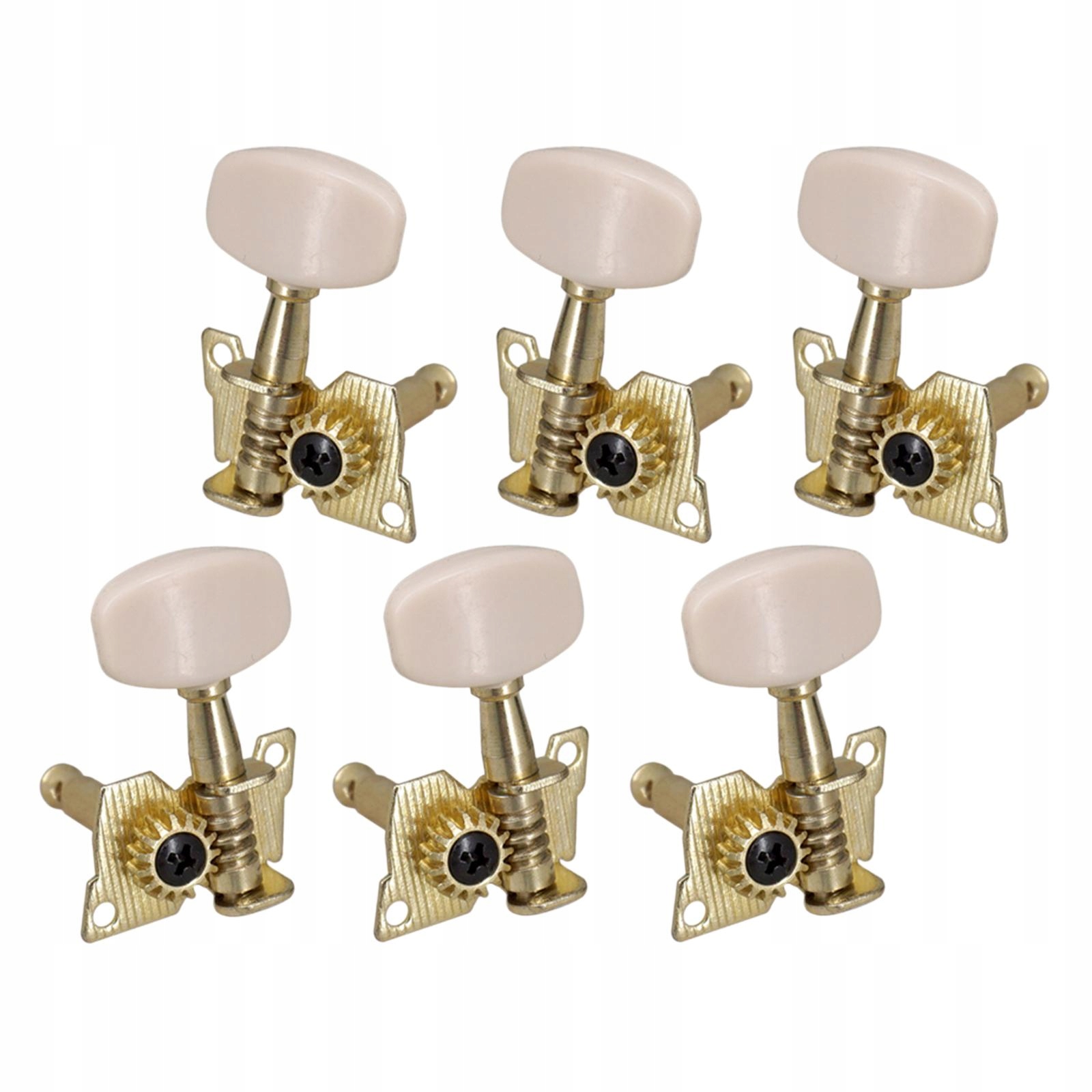 6Pcs Guitar 3L 3R Open String Button Tuning Pegs Machine Head Key Peg White EAN (GTIN) 5704446018340