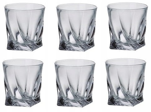 Bohemia Quadro Skleničky Sada 6 ks. Skleniček na Vodku Likér 6x 55ml
