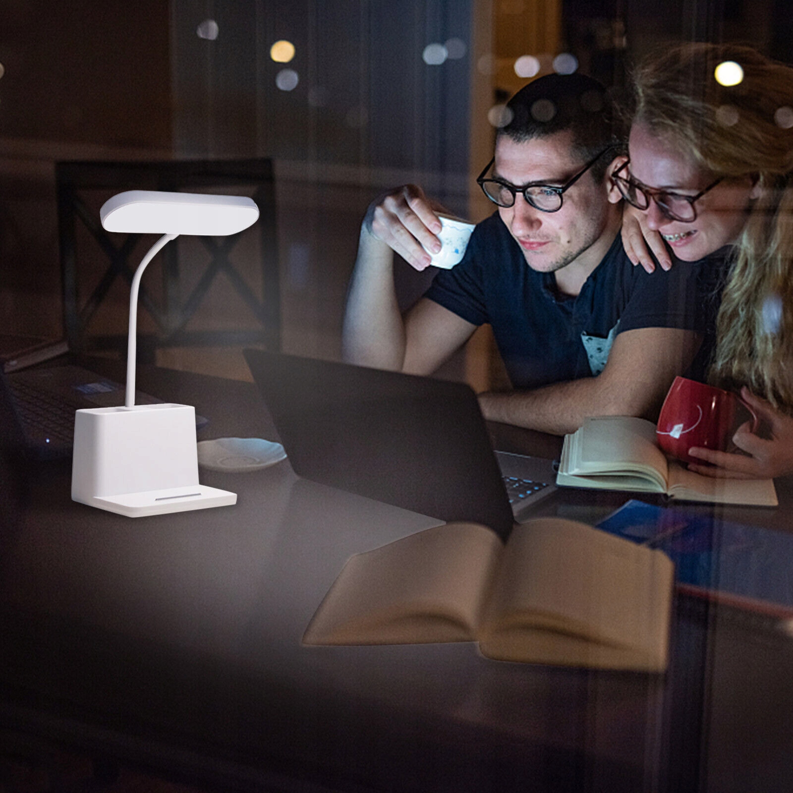 Lampka biurkowa szkolna do biura LED USB organizer Kod producenta Q208