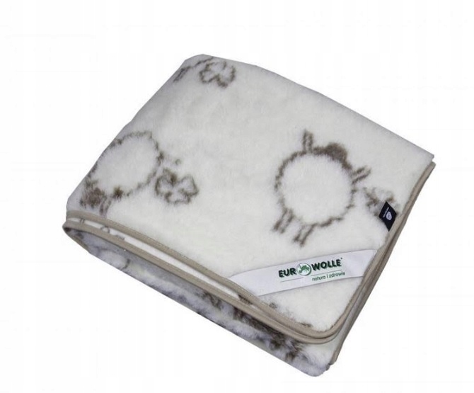 

Kołdra wełniana 200x220 Merynos Ecru z nadrukiem