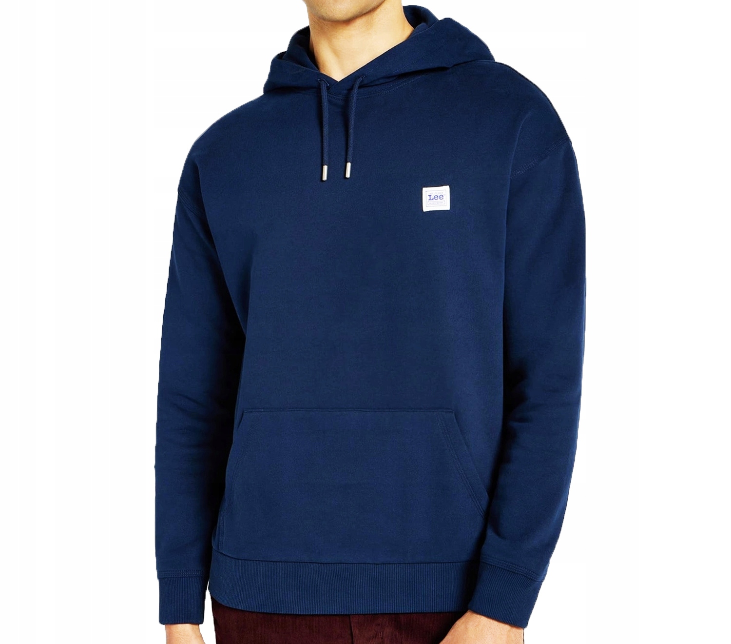 Lee modrá mikina s kapucí (klokanka) Inky blue hoodie M