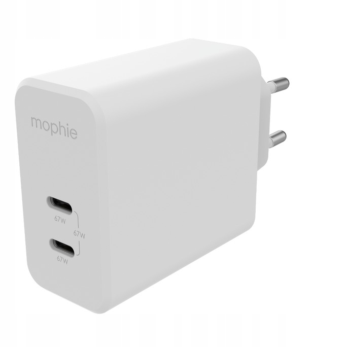 Mophie GaN Charger Dual síťová domácí nabíječka 2x Usb-c 67W