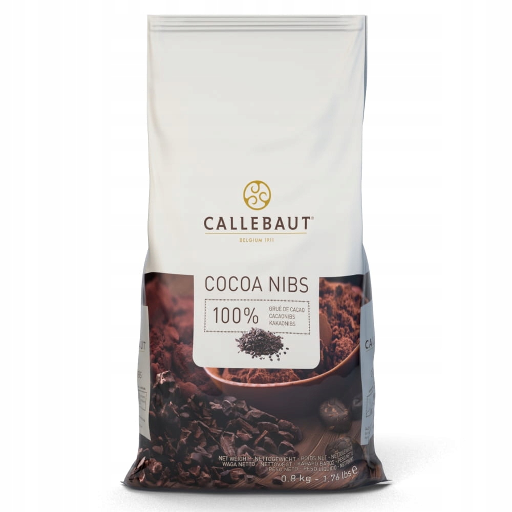 Cocoa Nibs 100% Prażone ziarna kakaowca nibsy Barry Callebaut 0,8kg