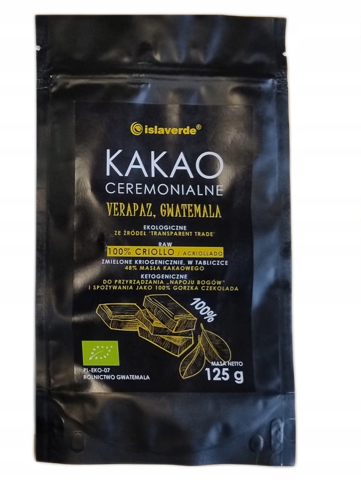 Kakaová ceremoniální tabulka bio 125 g Islaverde (segura)