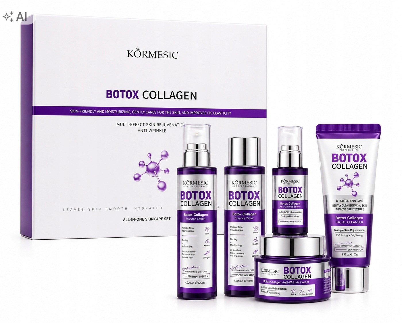 Zestaw do pielęgnacji twarzy Kormesic Botox Collagen 5D