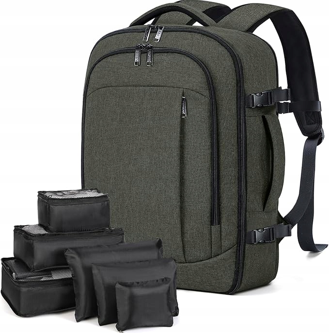 Batoh na cestovní kabinové zavazadlo Lekespring 45×36×20 cm, tmavě zelený